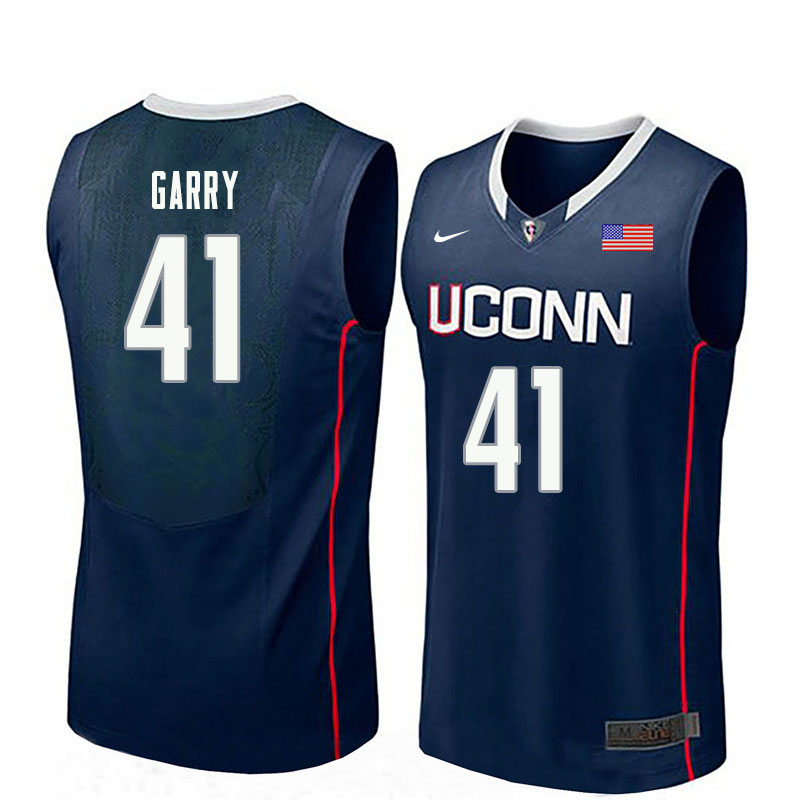Men #41 Matt Garry Uconn Huskies College Basketball Jerseys Sale-Navy